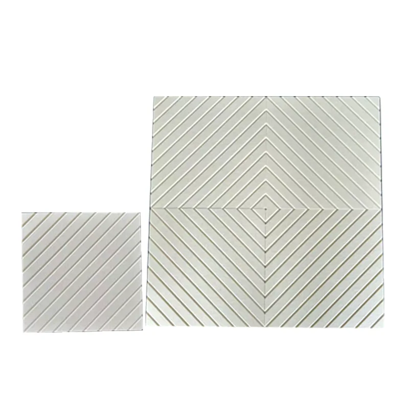 లేత గోధుమరంగు V-కట్ PET ఫీల్ట్ ఎకౌస్టిక్ ప్యానెల్